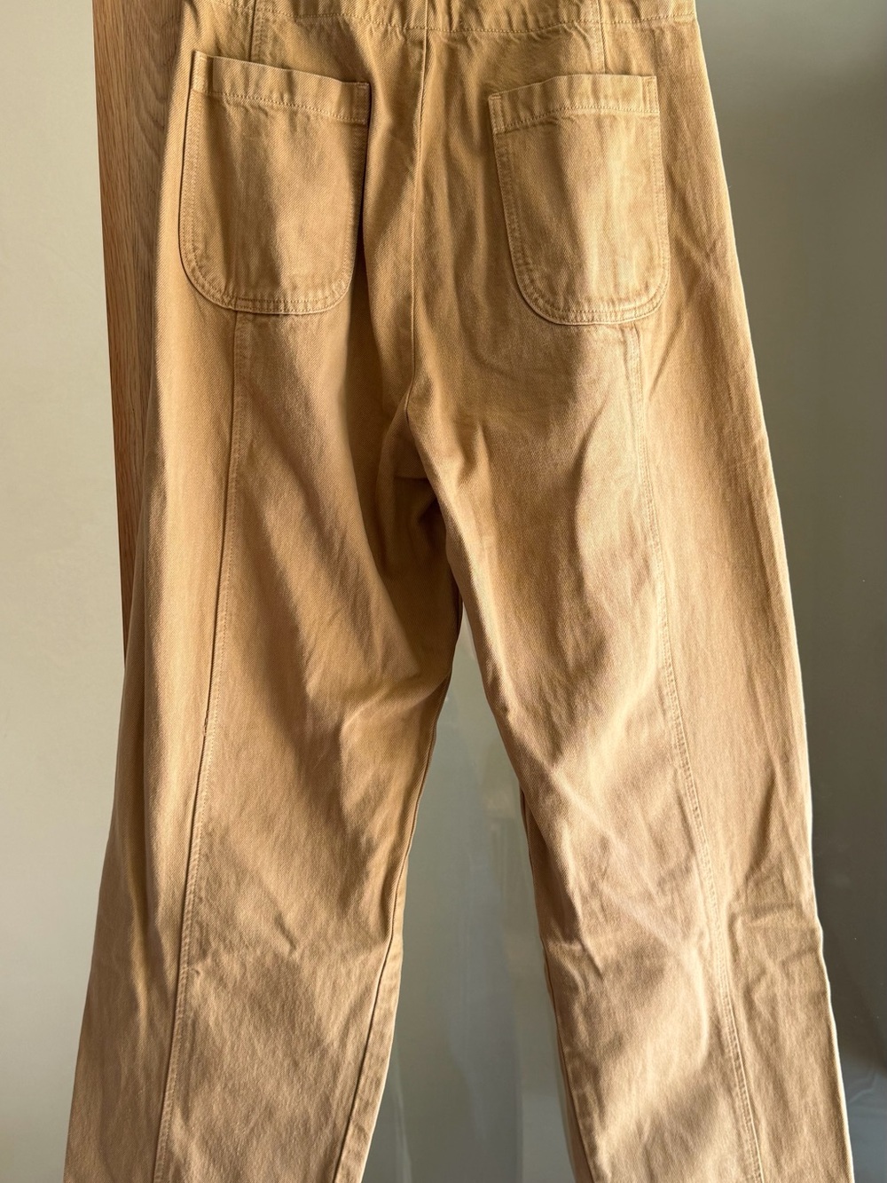 High-Rise Wide-Leg Pants in Light Tan - Picture 14 of 15